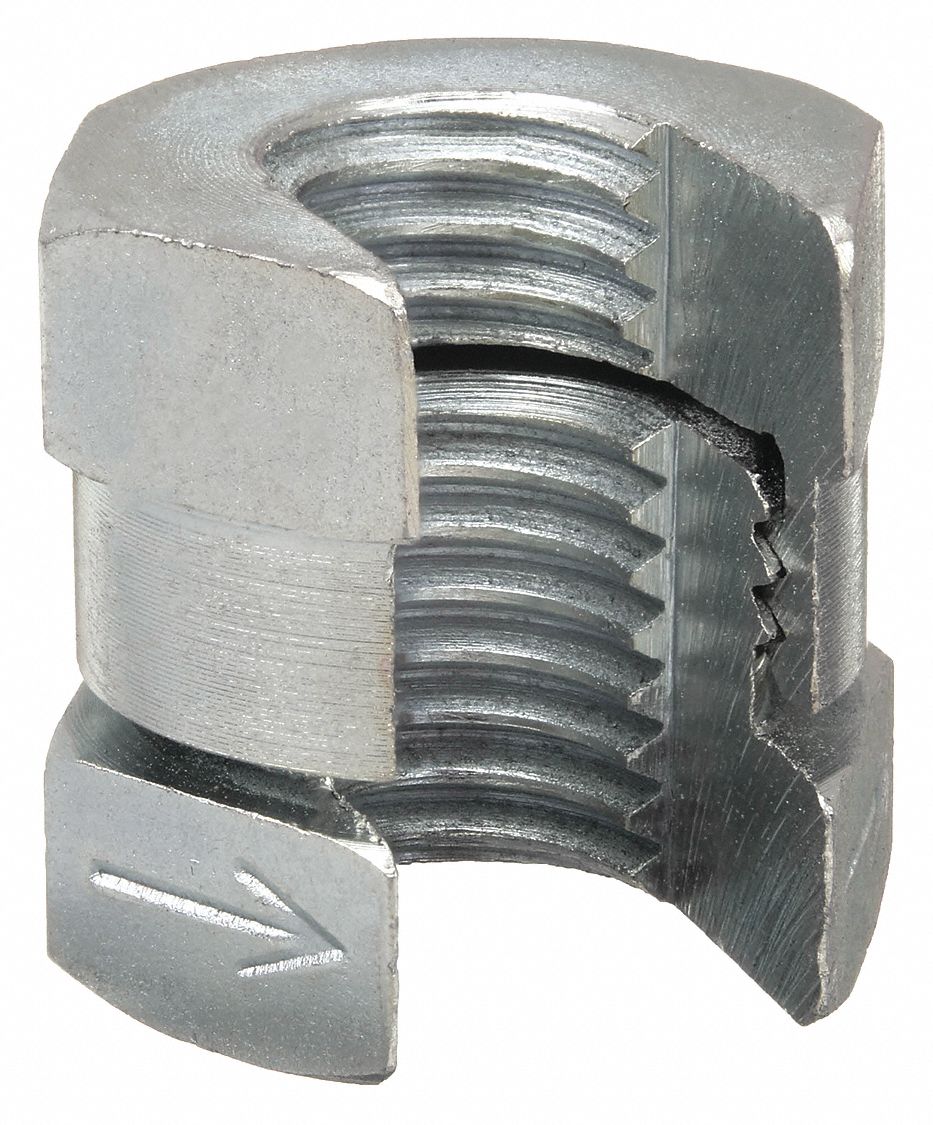 NUT,THREADED ROD,1/4IN,500 LB