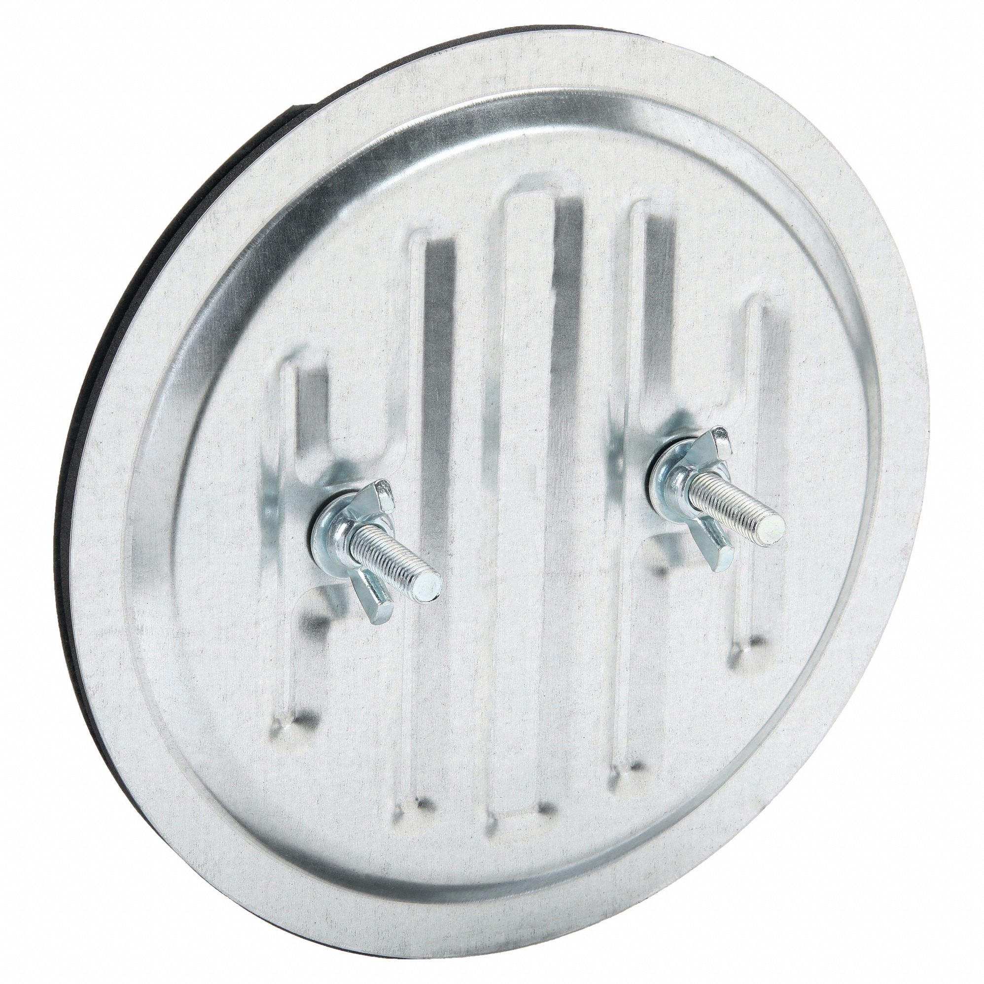 Duct Access Door: 9 in x 9 in, 24 ga, Steel, Thumbscrews, 200°F Max Temp Rating, 2 Mounting Stud