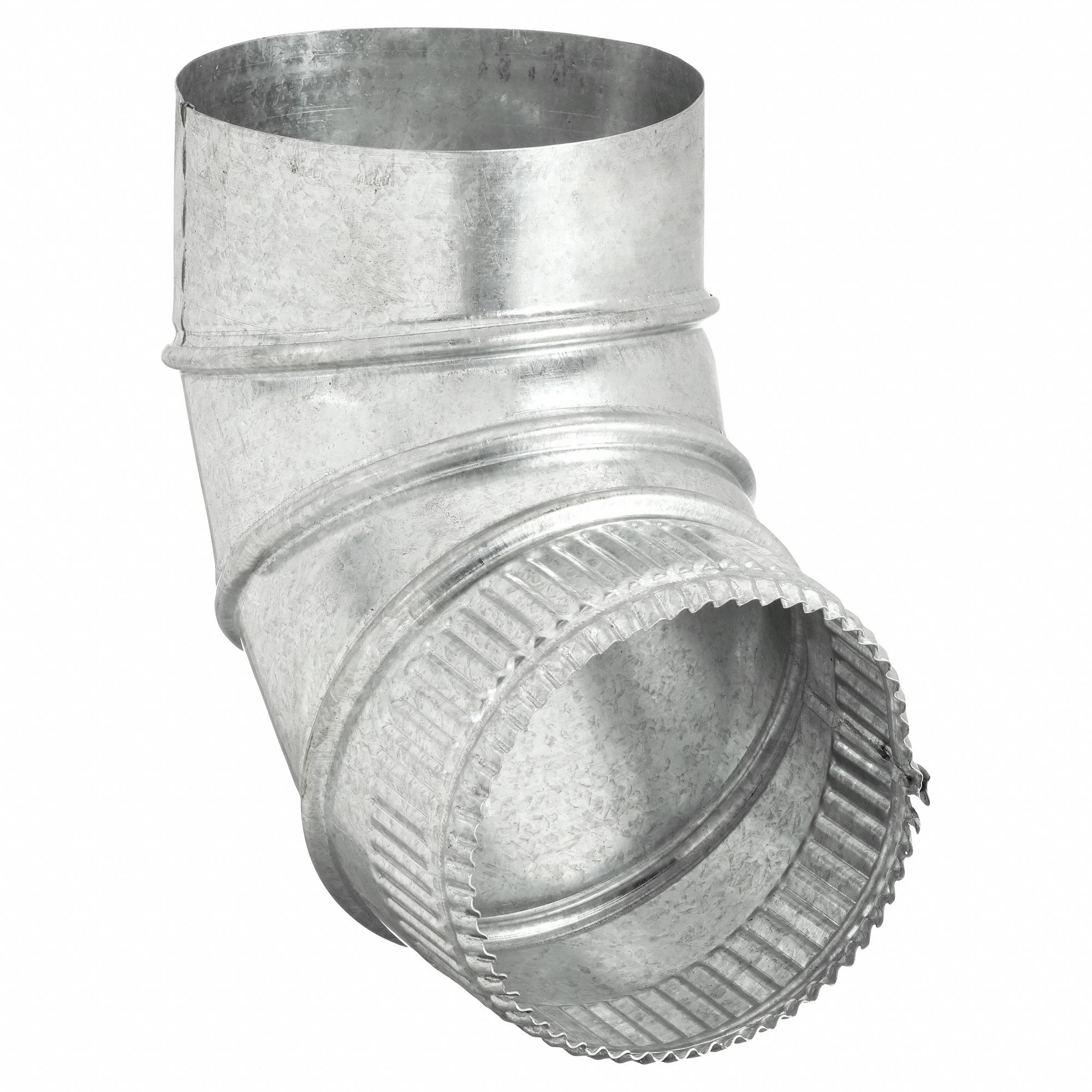 90 Degree Elbow: Steel, For 5 in Dia, 8 in Lg, 90° Angle, 5 1/2 in Centerline Radius, 5 in Inlet Dia