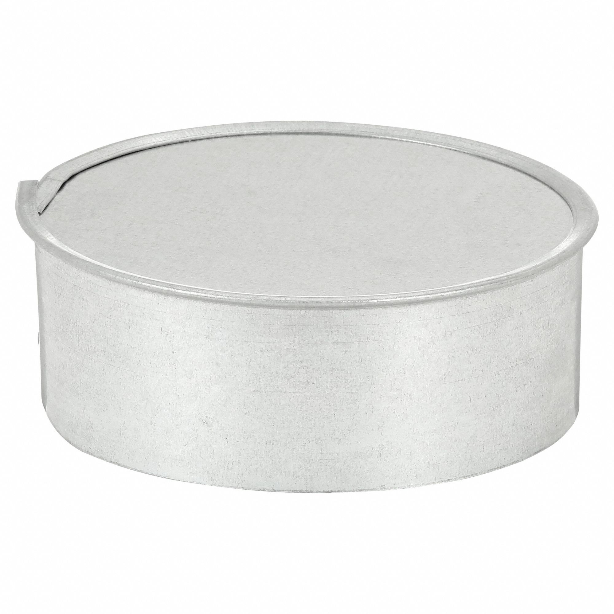 End Cap: Steel, For 5 in Dia, 2 in Lg, 5 in Inlet Dia, 26 ga Material Thick