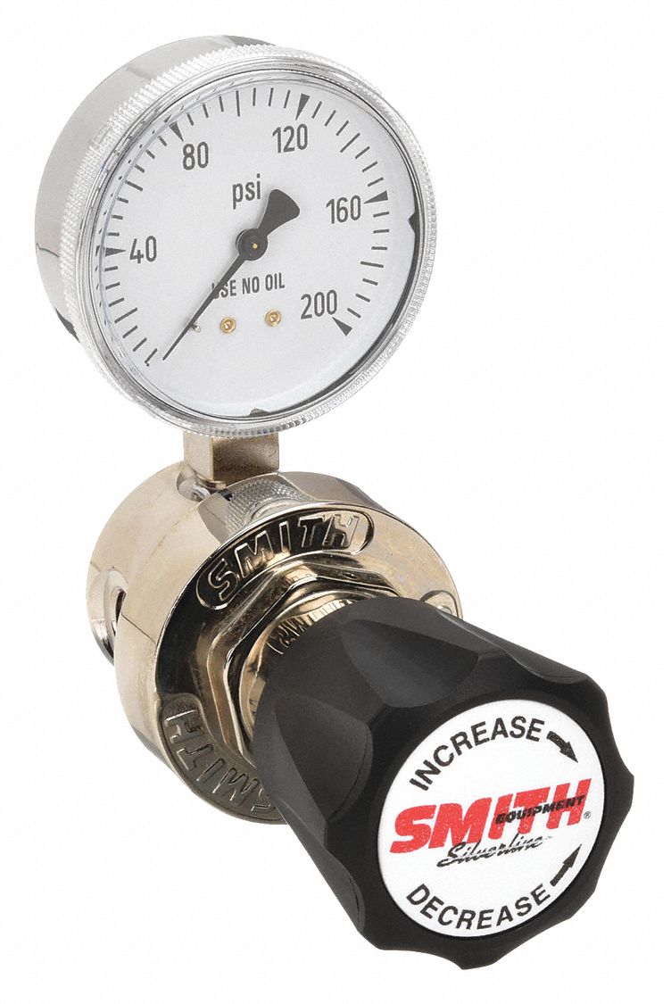 High Purity Gas Regulator: Single Stage, 1/4" NPT F Inlet, 1/4" NPT F Outlet