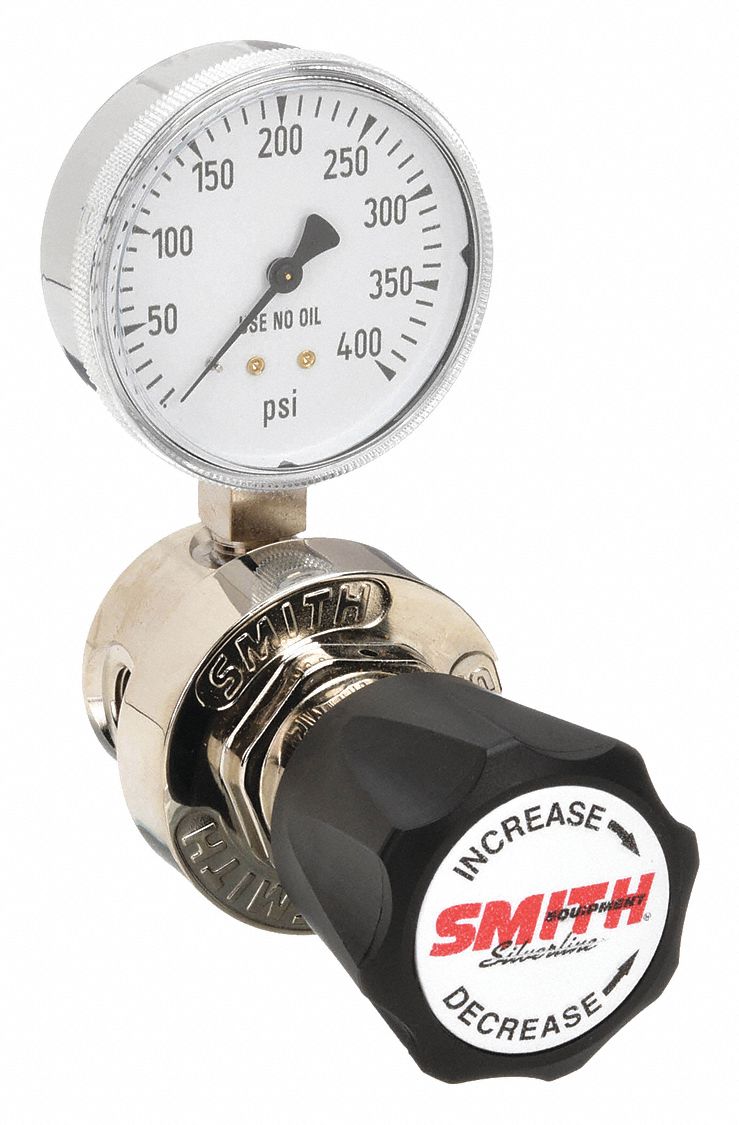 High Purity Gas Regulator: Single Stage, 1/4" NPT F Inlet, 1/4" NPT F Outlet