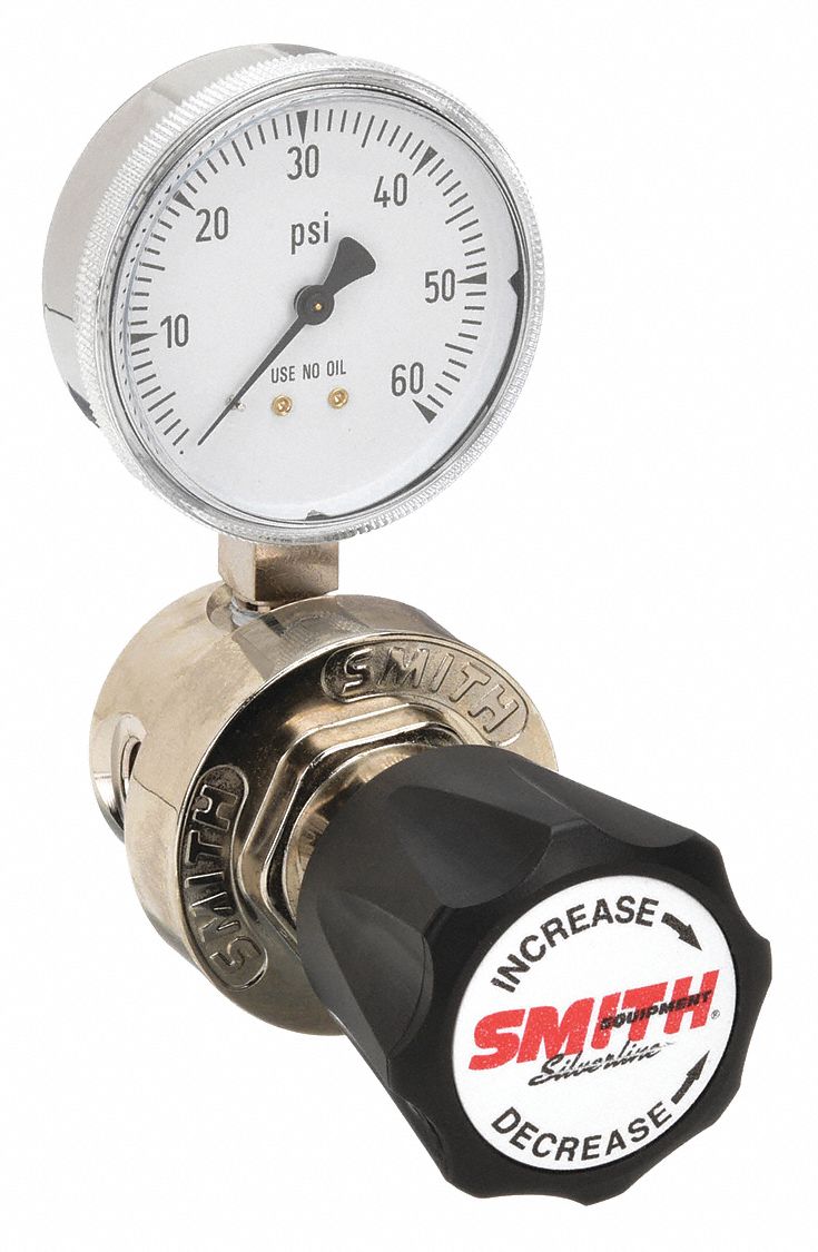 High Purity Gas Regulator: Single Stage, 1/4" NPT F Inlet, 1/4" NPT F Outlet