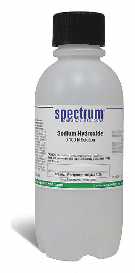 Sodium Hydroxide: Lab, 500 mL, 1310-73-2/7732-18-5, 1 N, Solution, Liquid, Bottle, Plastic, 1