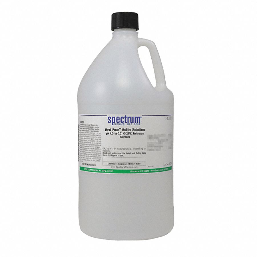 Buffer - Red-Four: Lab, 4 L, 7732-18-5/877-24-7/915-67-3/94-13-3/99-76-3, pH 4.01 +/- 0.01 @ 25°C, 1