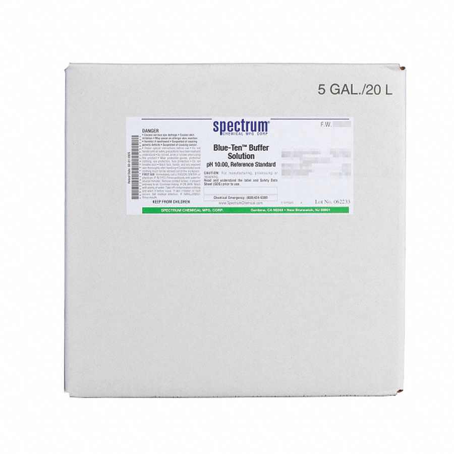 Buffer - pH 10 - Blue: Lab, 20 L, 1303-96-4/1310-73-2/3486-30-4/7732-18-5, pH 10.00 +/-002 @ 25°C, 1