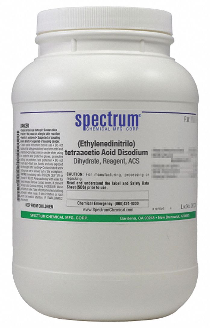 (Ethylenedinitrilo)Tetraacetic Acid Disodium - Dihydrate: ACS, 2.5 kg, 6381-92-6, Acid, Powder, 1