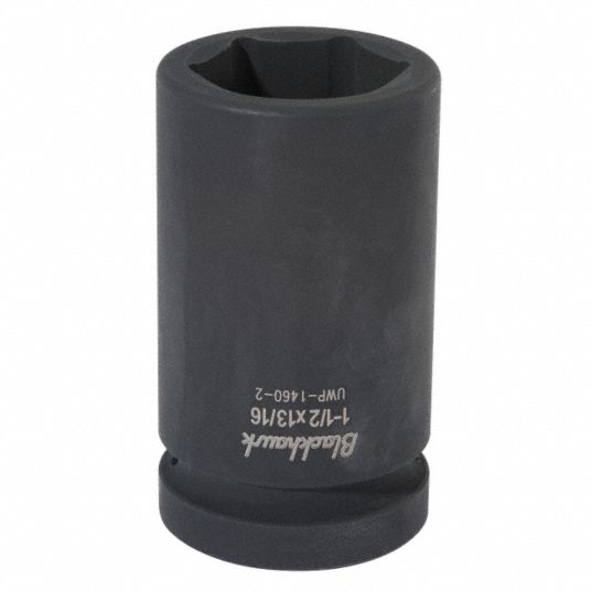 Socket, 1 in Drive Size, Steel, Black Oxide Finish - Grainger