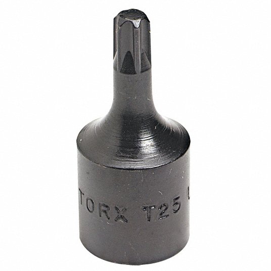 Impact Socket Bit  : SAE, 1/4 in Drive Size, T9 Tip Size, 63/64 in Overall Lg
