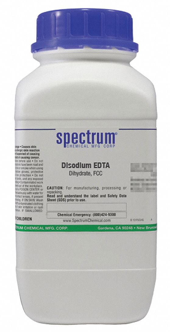 DiSodm EDTA, Dihydrate, FCC, 2.5kg
