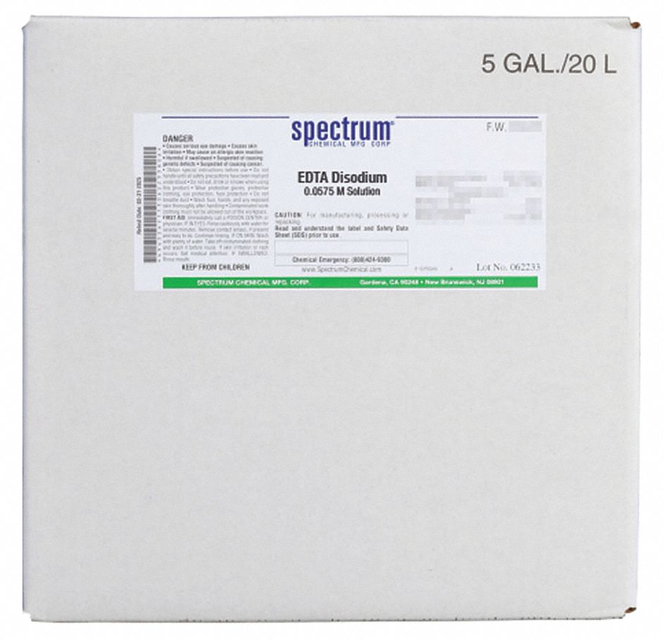 EDTA DiSodm, 0.0575 M Sltn, 20L
