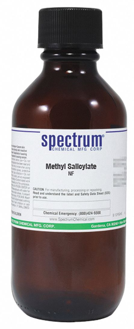 Methyl Salicylate: NF, 500 mL, 119-36-8, Reagent, Liquid, Bottle, Glass, 60 mo Shelf Life, 1