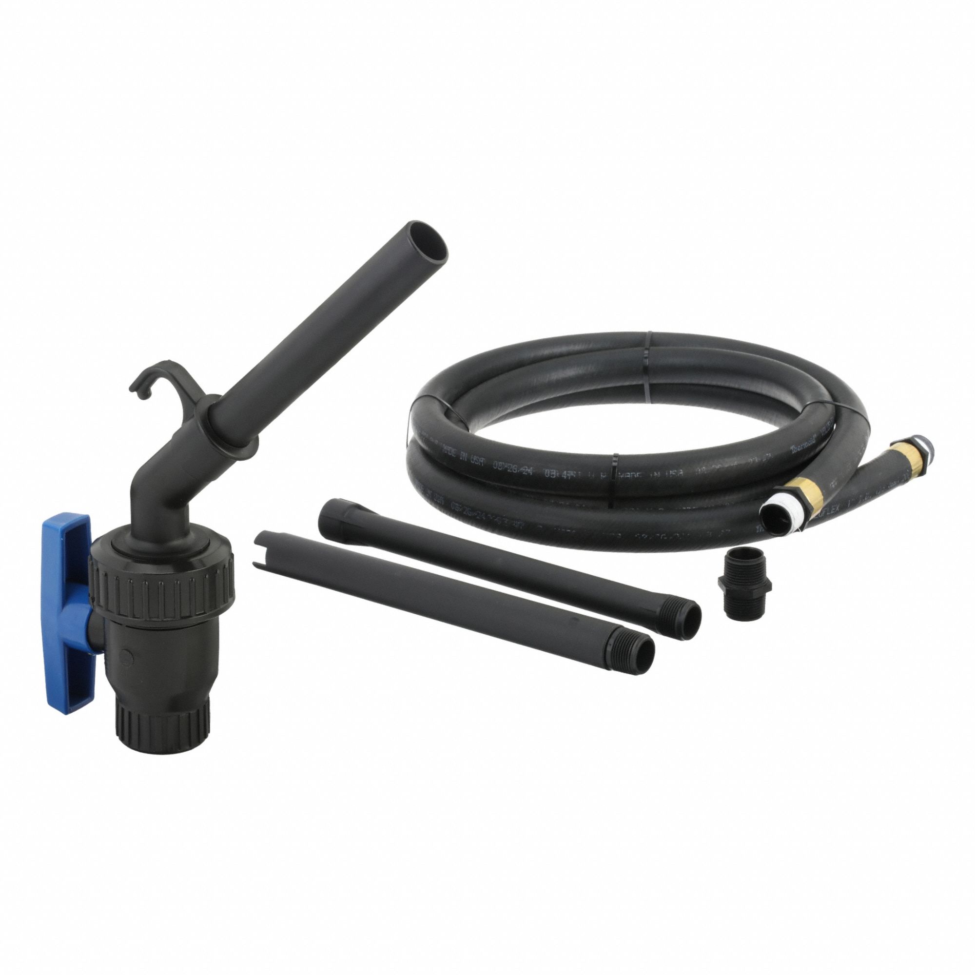 Drum Pump Nozzle: Manual, No Meter Included, 20 gpm Max. Flow Rate, Pressure Activated, Plastic