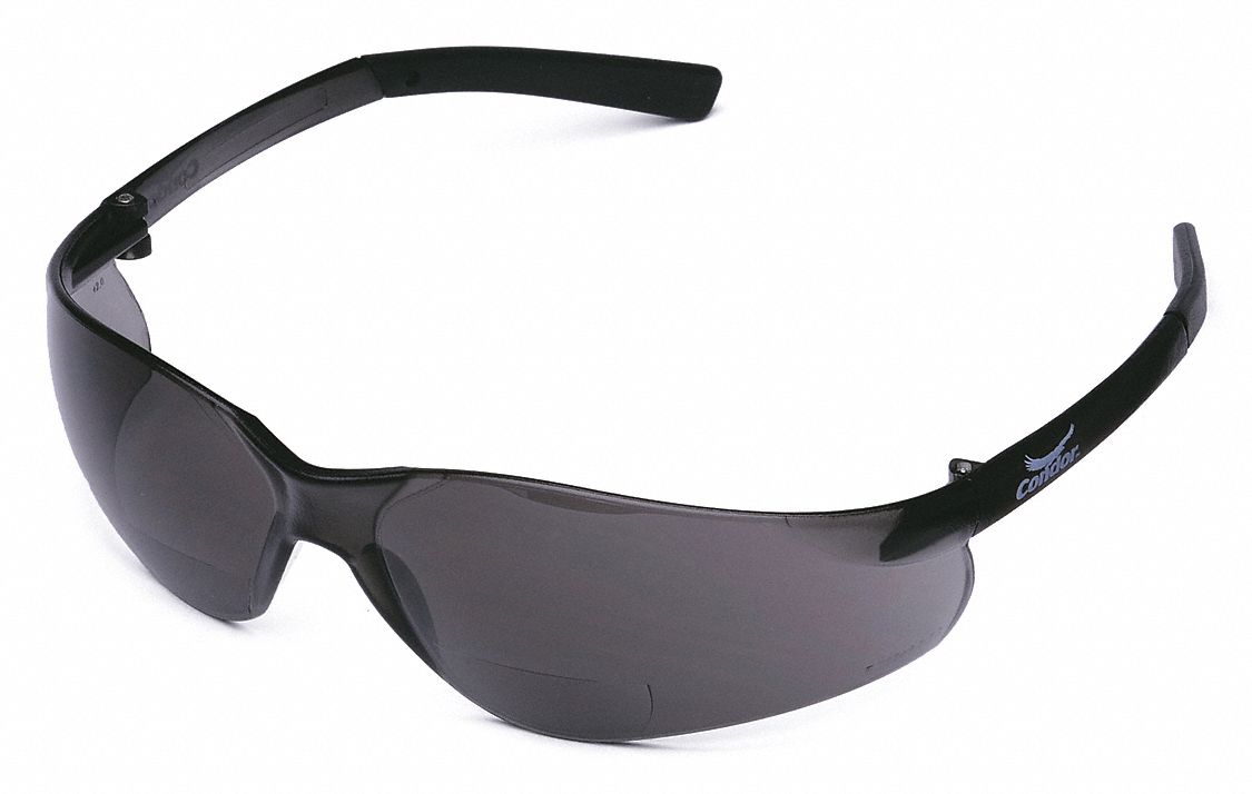 CONDOR Gray ScratchResistant Bifocal Reading Glasses, +2.0 Diopter
