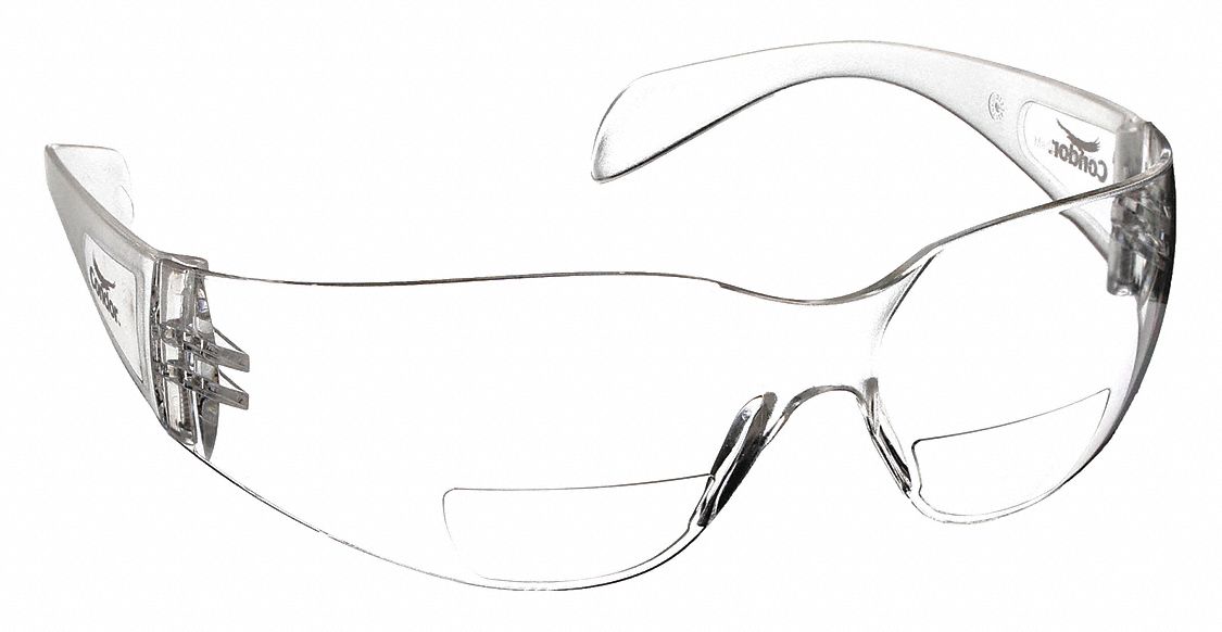 LUNETTES DE LECTURE, SANS MONTURE, ENVELOPPANTES, PC, ANTIRAYURES, TRNSP, +2,50, BIFOCALES, UNISEXE