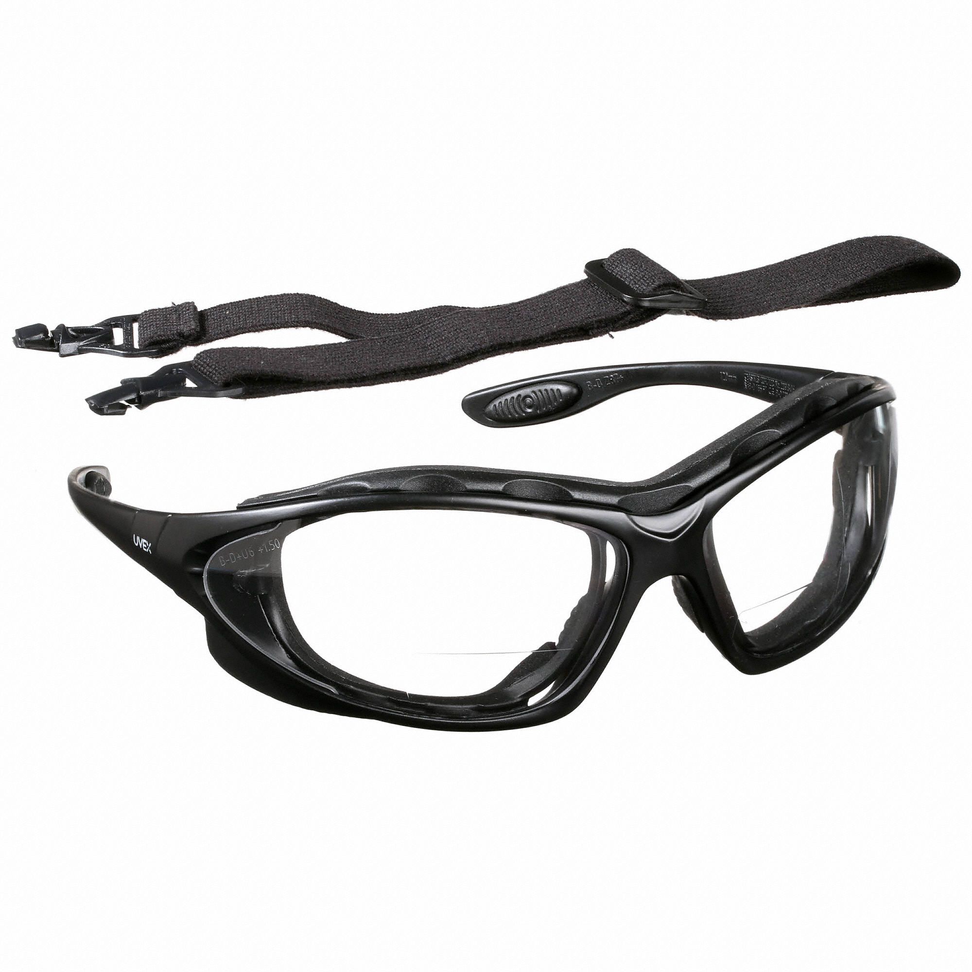 HONEYWELL UVEX Clear AntiFog Bifocal Safety Reading Glasses, +1.5