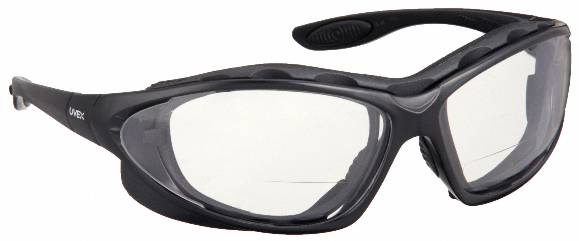 LUNETTES DE LECTURE DE SÉCURITÉ, MONTURE INTÉGRALE, ENVELOPPANTES, PC, UVEXTRA, NR/TRNSP, +2,00, CSA, M