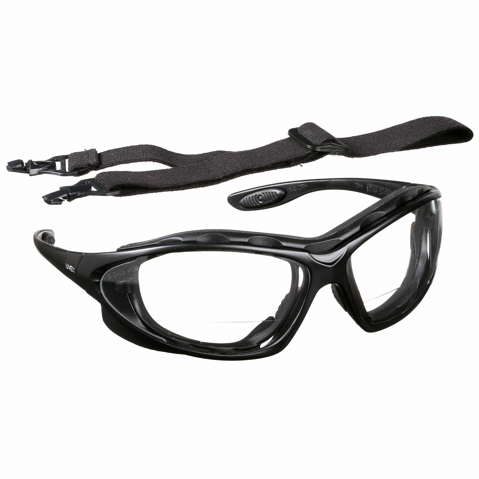Honeywell Uvex Bifocal Safety Reading Glasses Anti Fog Eye Socket Foam Lining Wraparound