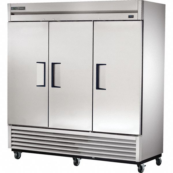 Reach-In Refrigerator: 72 cu ft, 78 3/8 in Ht, 29 1/2 in Dp, 3 Doors