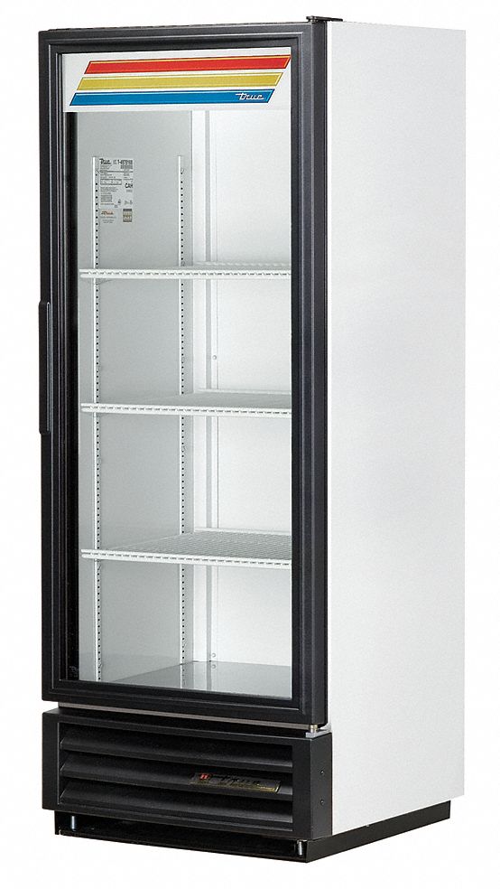 Refrigerated Merchandiser: 62 3/8 in x 24 7/8 in x 25 in, White, Swing, 3 Shelves