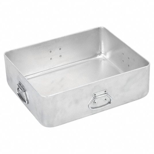 VOLLRATH, Roasting Pan with Drop Handles Pan, Aluminum, Roasting Pan ...