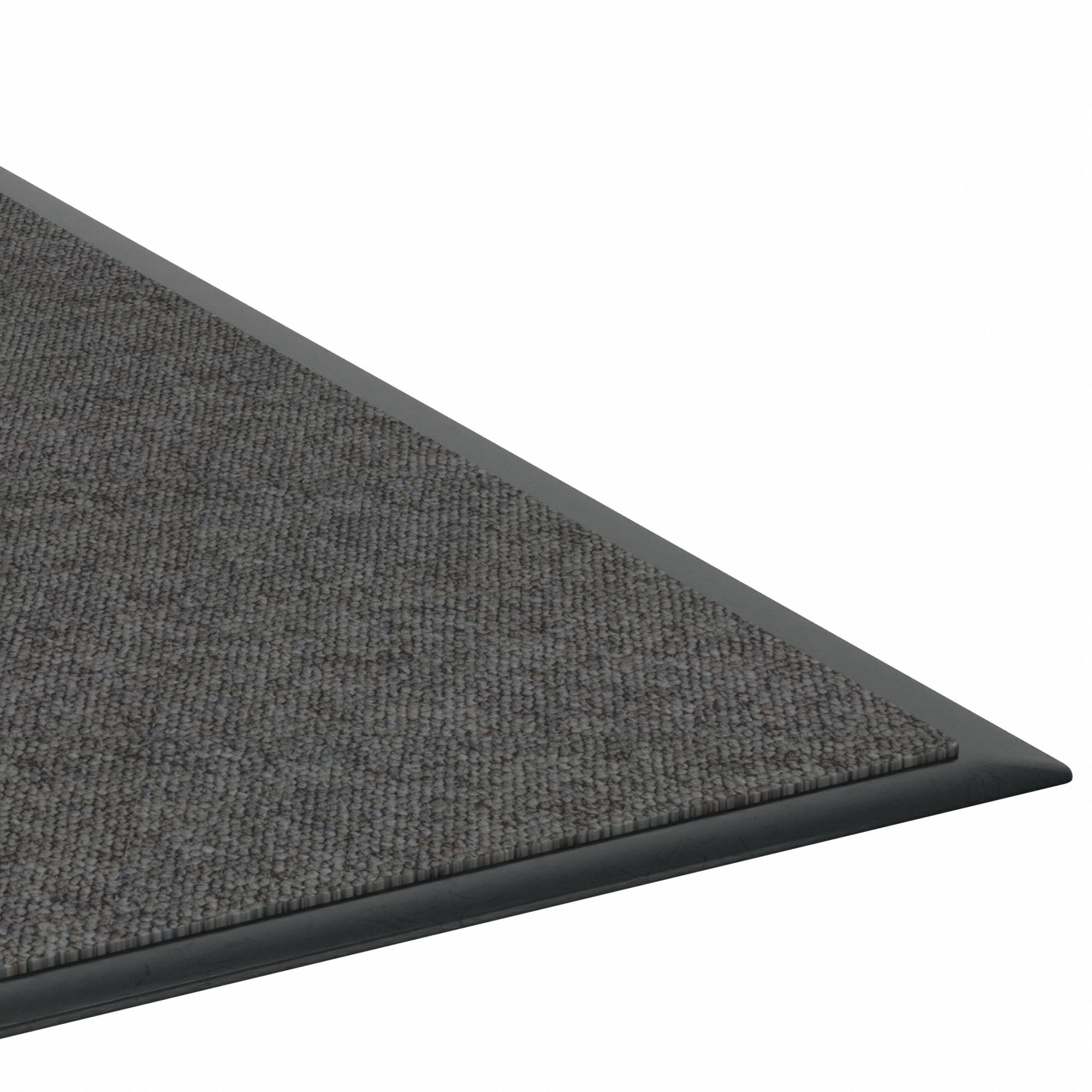 ENTRANCE MAT, CUT PILE, INDOOR, 3X5 FT, ¼ IN THICK, OLEFIN/VINYL, FLAT EDGE, CHARCOAL