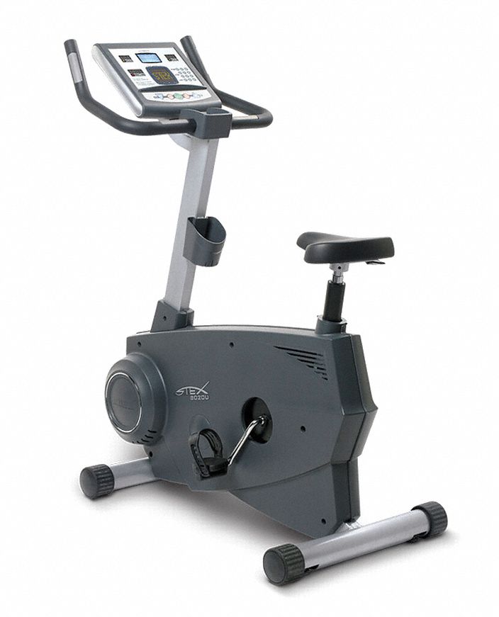 Upright Bike, Belt-Drive System, 25 Levels, 53 in Height, 27 in Length ...