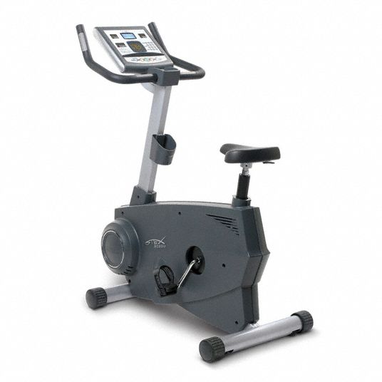 Upright Bike, Belt-Drive System, 25 Levels, 53 in Height, 27 in Length ...