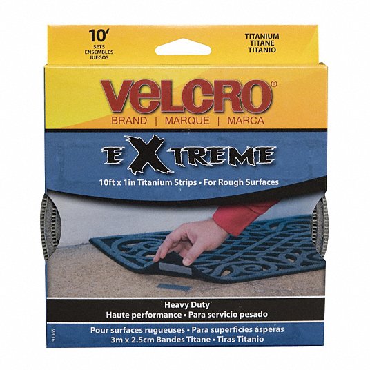 VELCRO BRAND, Rubber Adhesive, 10 ft, Reclosable Fastener Shapes