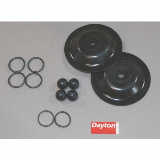 DAYTON Diaphragm Pump Repair Kit: Fluid End Repair Kit, Air Operated Double  Diaphragm Pump, Fluid
