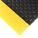 ANTIFATIGUE RUNNER, BUBBLE, 3 X 12 FT, ½ IN THICK, BLACK/YELLOW BORDER, PVC FOAM