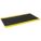 ANTIFATIGUE MAT, BUBBLE, 3 X 5 FT, ½ IN THICK, BLACK/YELLOW BORDER, PVC FOAM, BEVELED