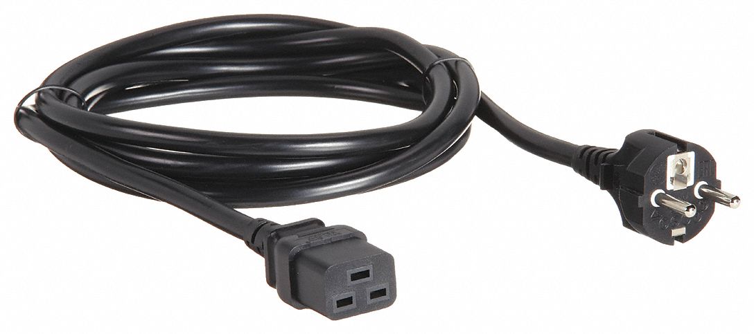 APC BY SCHNEIDER ELECTRIC, 8.2 ft Lg, Schuko CEE 7/EU1-16P Plug, Power ...