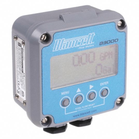 BLANCETT, Meter-Mount Basic Flow Monitor Display, Aluminum, Basic Flow ...