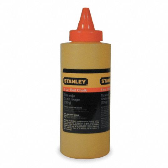 Marking Chalk Refill, Red, 8 oz., For Use With Self Chalking Line Reels