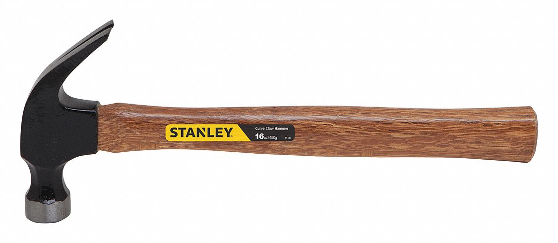 Stanley 51-616 16 Oz Curved Claw Nail Hammer - 13-1/4 Inch Wood Handle, 5-Pack