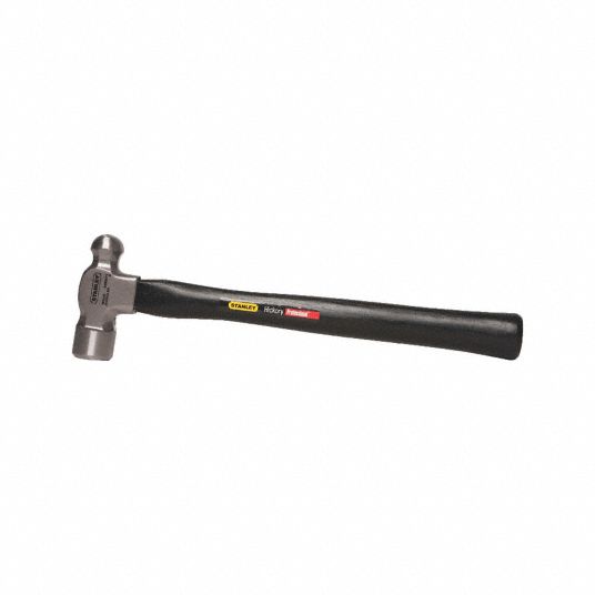 STANLEY Ball Pein Hammer: Wood, Steel, 24 oz Head Wt, 1 1/2 in Face Dia ...