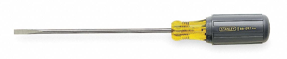 GENERAL PURPOSE CABINET SLOTTED SCREWDRIVER, 3/16 IN TIP SIZE, 9 3/4 IN OVERALL L