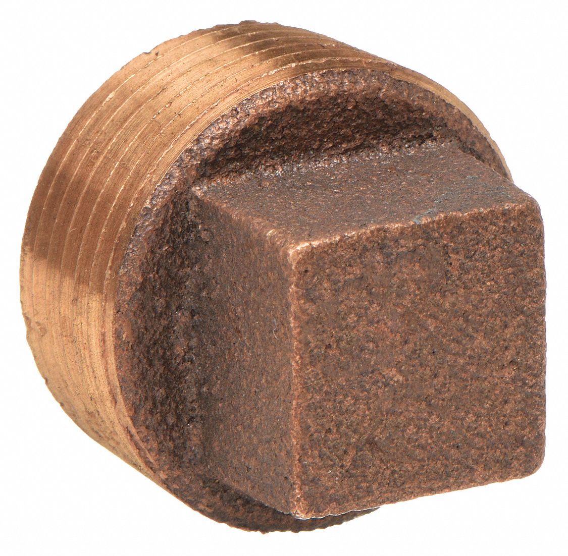 CORED PLUG: RED BRASS, ½ IN FITTING PIPE SIZE, MALE NPT, CLASS 125, PLUG