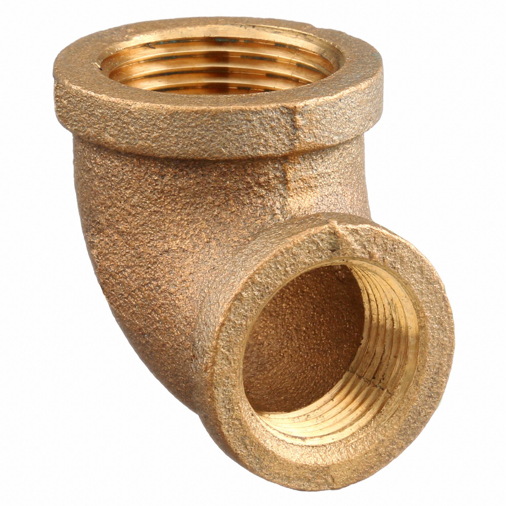 GRAINGER APPROVED Red Brass Reducing Elbow, FNPT, 1 in x 3/4 in Pipe