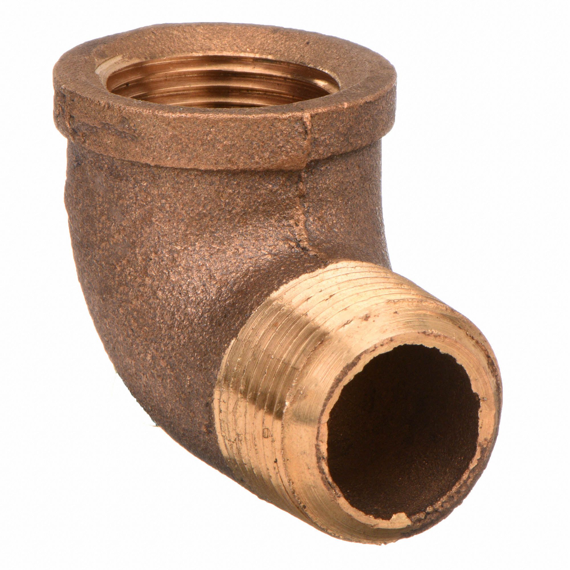 GRAINGER APPROVED Red Brass Street Elbow, 90 Degrees, MNPT x FNPT, 3/4