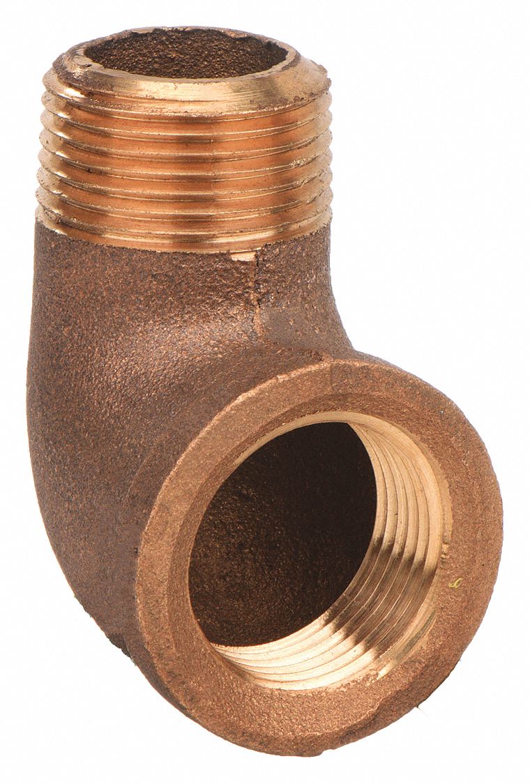 90 °  STREET ELBOW: RED BRASS, ¾ IN X ¾ IN FITTING, MALE NPT X FEMALE NPT, CLASS 125