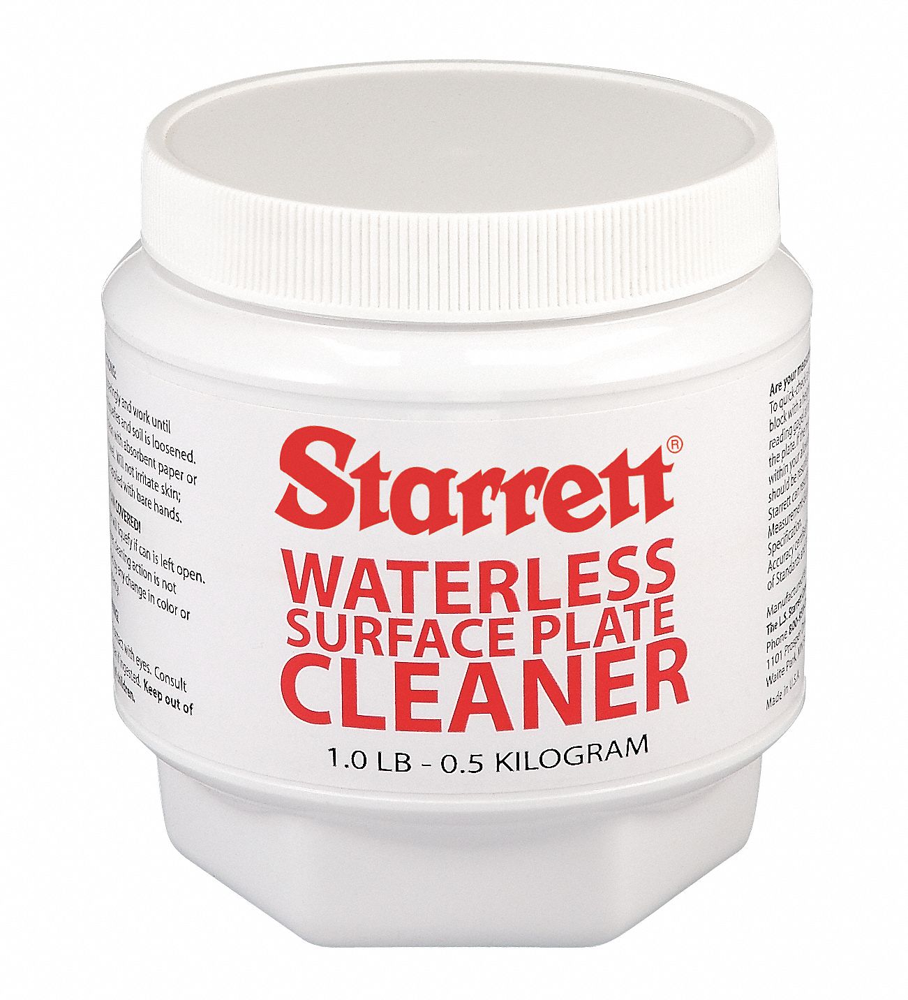STARRETT Stone Cleaner, 1 lb, Jar, Unscented Fragrance, Paste, Ready to