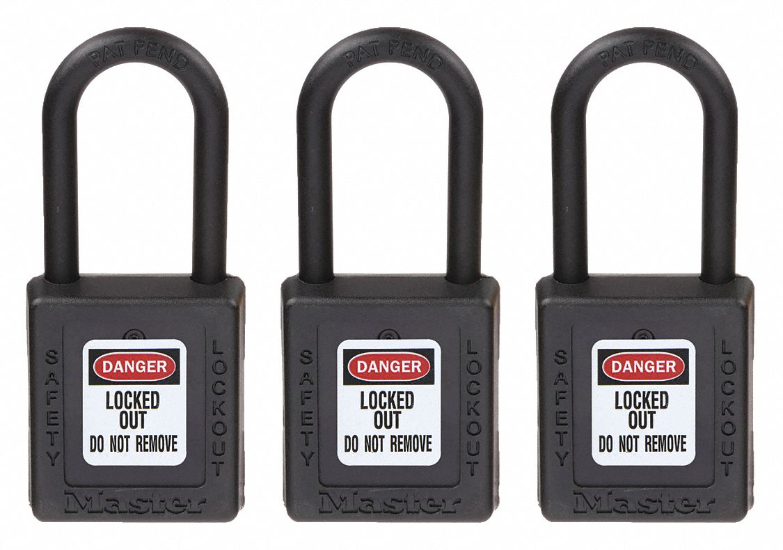 MASTER LOCK, Keyed Alike, Thermoplastic, Lockout Padlock 6REP0