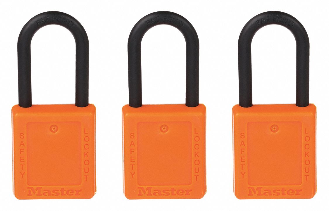 MASTER LOCK, Keyed Alike, Thermoplastic, Lockout Padlock 6REP3