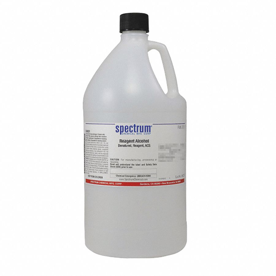 Reagent Alcohol: ACS, 4 L, 64-17-5/67-56-1/67-63-0, Alcohol, Liquid, Jug, Plastic, 1