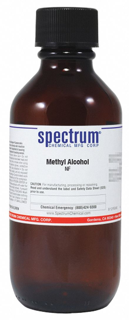 Methanol: NF, 500 mL, 67-56-1, Alcohol, Liquid, Bottle, Glass, 60 mo Shelf Life, 1