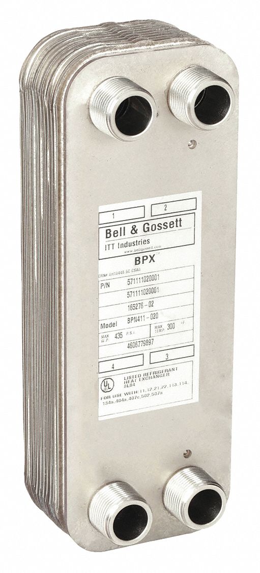 350,000 BtuH Water / 17,000 BtuH Oil, 50 gpm, Heat Exchanger 6RGE5