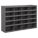 PIGEONHOLE BIN UNIT, 34 IN X 8½ IN X 24 IN, 20 COMPARTMENTS, GREY, STEEL
