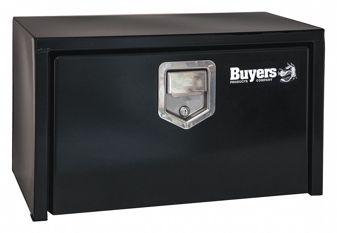 BUYERS PRODUCTS Steel Underbody Truck Box, Black, Single, 6.7 cu. ft.   6RHL0|1702105   
